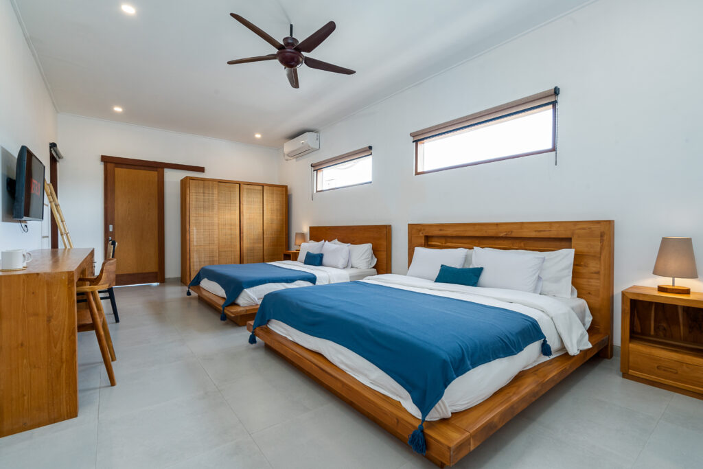 shared room surf camp in Bali at BETA Surf Camp