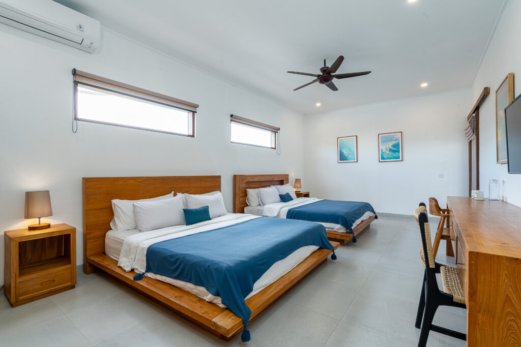 social shared room at our surf camp in Bali